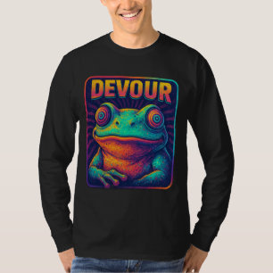 DEVOUR – Hypnotisches Retro-Frosch-Pixel-Art-Desig T-Shirt
