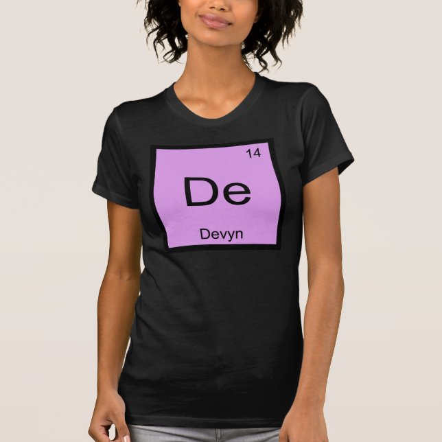 Devyn Name Chemie Element Periodensystem T-Shirt (Vorderseite)
