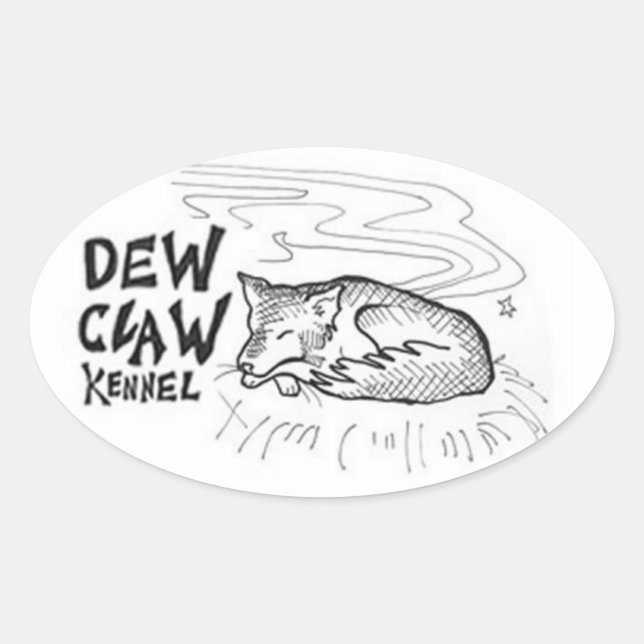 Dew Claw Kennel Stickers (Vorderseite)