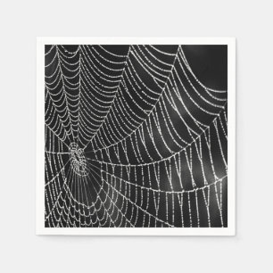 Dew Covered Spiderweb Serviette