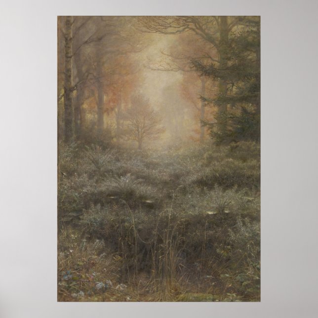 Dew-Drenched Furze von John Everett Millais Poster (Vorne)