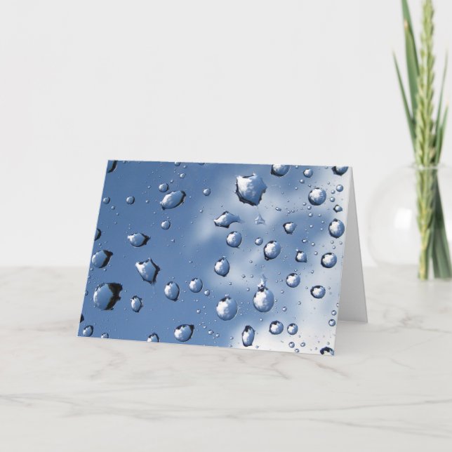 Dew Drop Fibonacci Spiral, Gedichte der Natur Karte (Vorderseite)