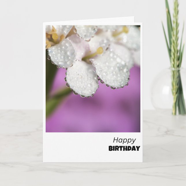 Dewdrop Delight Birthday Card Dankeskarte (Vorderseite)