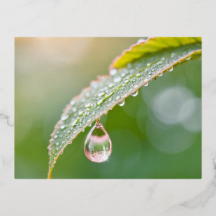 Dewdrop Nature Colorful Wildlife Folien Feiertagspostkarte