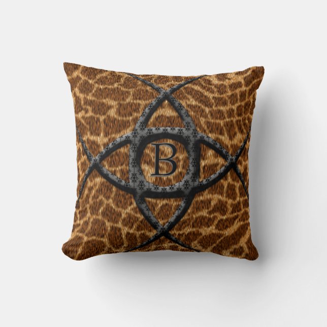 Dewe Klauen Monogramm Kissen (Vorderseite)