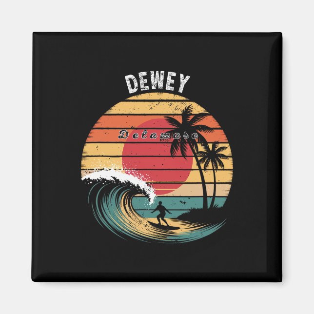 Dewey Beach Delaware Beach Surfen  Magnet (Vorne)