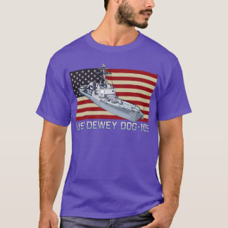 Dewey DDG105 Schiffskatalog American Flag T-Shirt