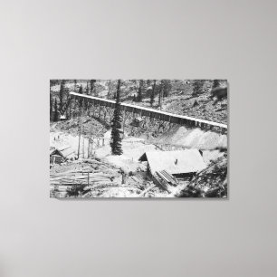 Dewey Gold Mine on Thunder Mountain, Idaho Leinwanddruck