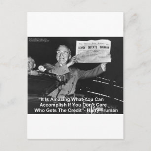 Dewey schlägt Truman Funny gibt T-Shirts Buttons E Postkarte