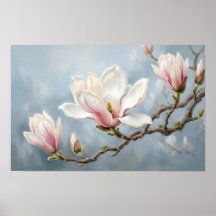 Dewige blühende Hortensien Kunstprint