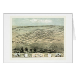 DeWitt, IA panoramische Karte - 1868