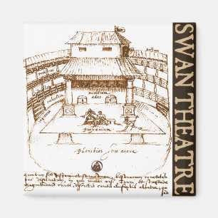 DeWitts Schwan-Theater-Skizze Magnet