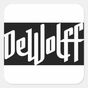 DeWolff-Logo Quadratischer Aufkleber