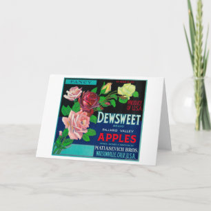 Dewsweet Apple Crate LabelWatsonville, CA Karte