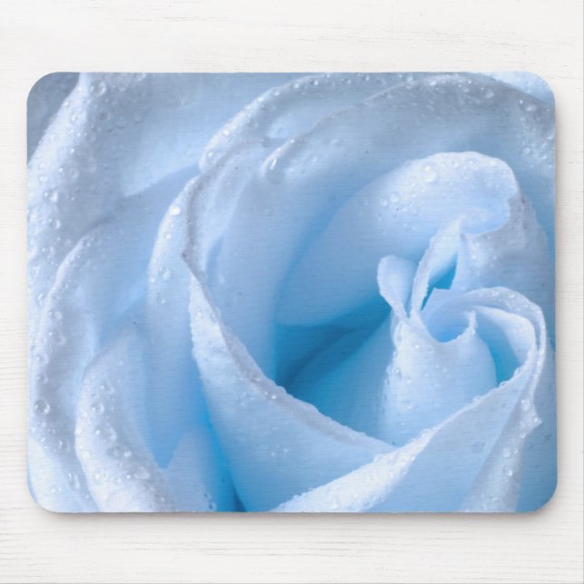Dewy Blue Rose Mousepad (Vorne)