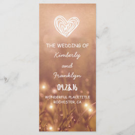 Dewy Grass Rustic Wedding Programme