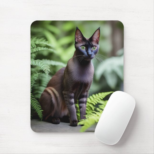 Dexter, die schwarze Siamkatze, Mousepad (Mit Mouse)