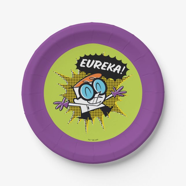 Dexter "Eureka!" Halftone Callot Graphic Pappteller (Vorderseite)