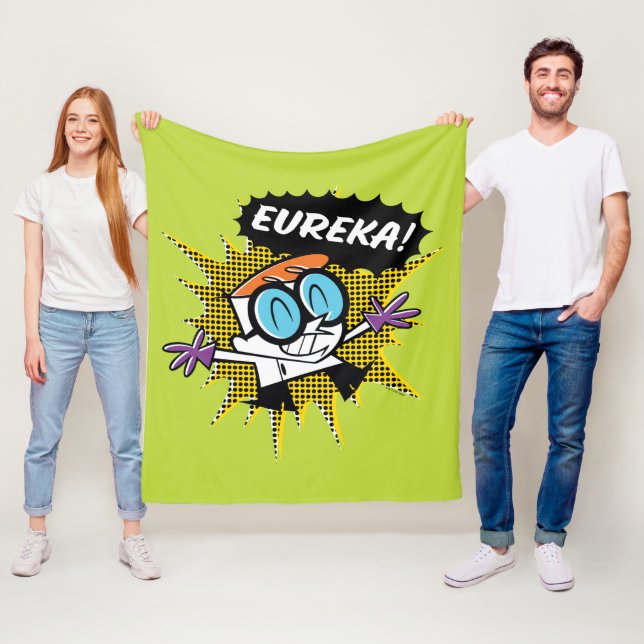 Dexter "Eureka!" Halftone Callout Graphic Fleecedecke (Beispiel)
