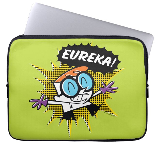 Dexter "Eureka!" Halftone Callout Graphic Laptopschutzhülle (Vorderseite)