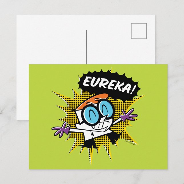 Dexter "Eureka!" Halftone Callout Graphic Postkarte (Vorne/Hinten)