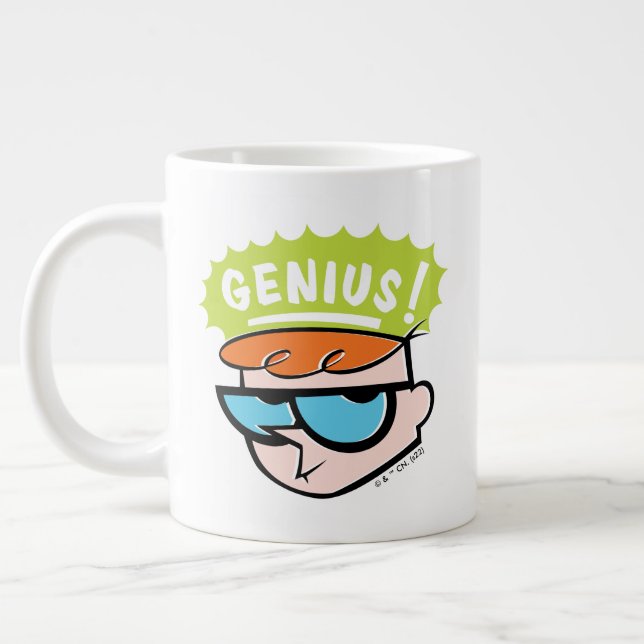 Dexter "Genius" Callout Graphic Jumbo-Tasse (Links)