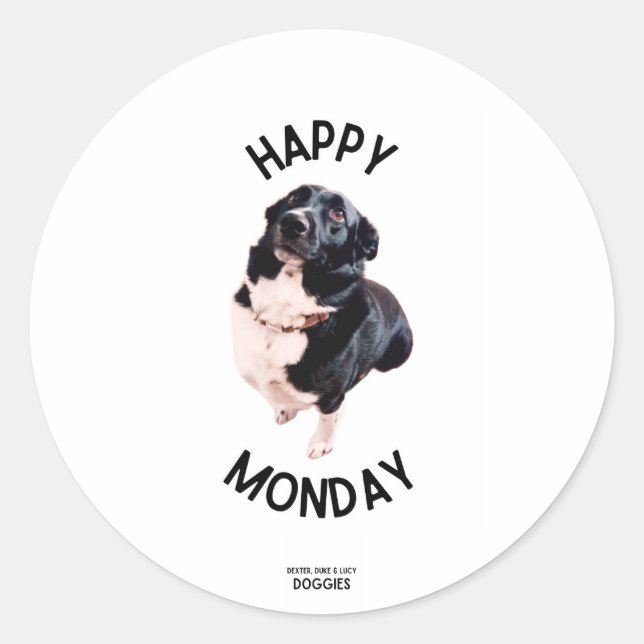 Dexter "Happy Monday" Stickers (Vorderseite)
