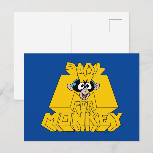 Dexter-Labor - Dial m für Affen Postkarte (Vorne/Hinten)