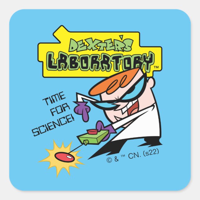Dexter mit Remote Quadratischer Aufkleber (Vorderseite)