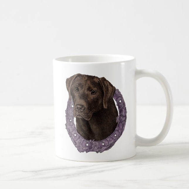 Dexter - Schokolade Labrador Kaffeetasse (Rechts)