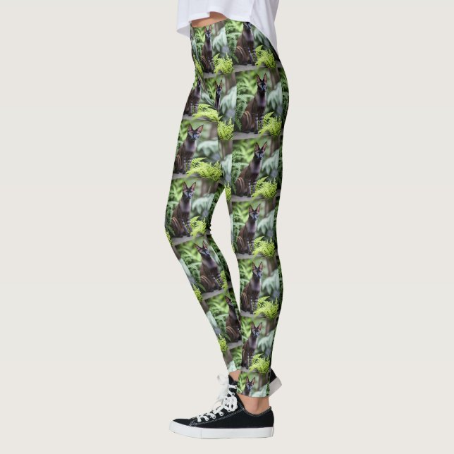 Dexter the Black Siamese Cat, Ladys Leggings (Links)