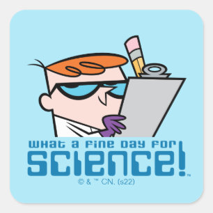 Dexter - Was für ein schöner Tag für die Wissensch Quadratischer Aufkleber