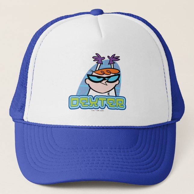 Dexter-Zeichenname Graphic Truckerkappe (Vorderseite)