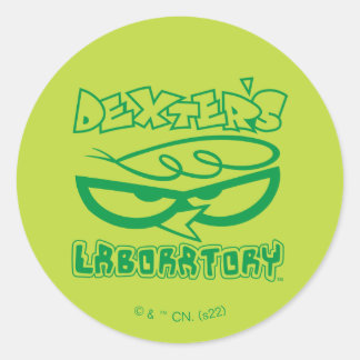 Dexter's Laboratory Face Logo Runder Aufkleber
