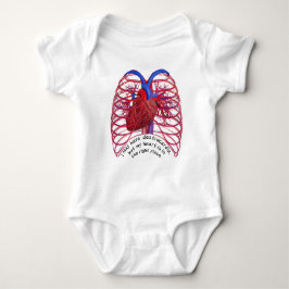 Dextrocardia Wortspiel Baby Strampler