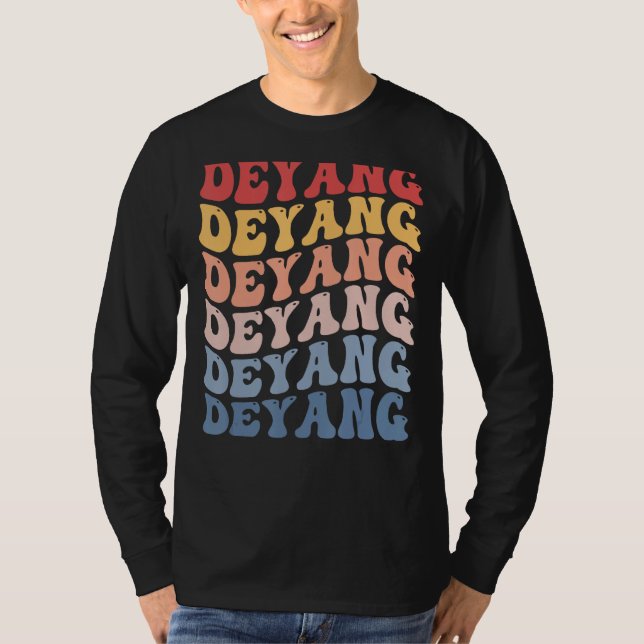 Deyang City Groovy Retro T-Shirt (Vorderseite)