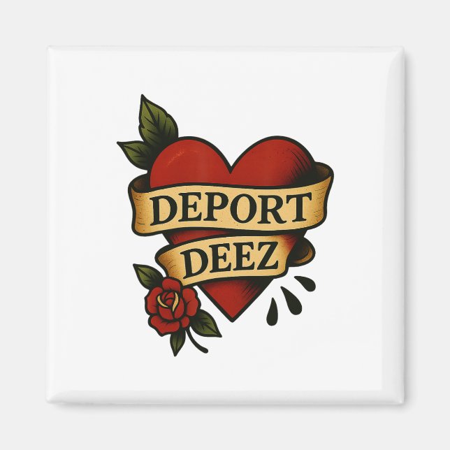Dez Deez Ice Deportation Protest Immigration AG Magnet (Vorne)