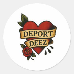 Dez Deez Ice Deportation Protest Immigration AG Runder Aufkleber