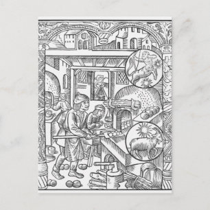 Dezember 1491 von der Almanach des Bergers Postkarte