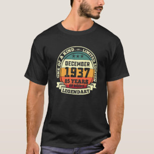 Dezember 1937 85. Geburtstag 85 Jahre als Leg T-Shirt