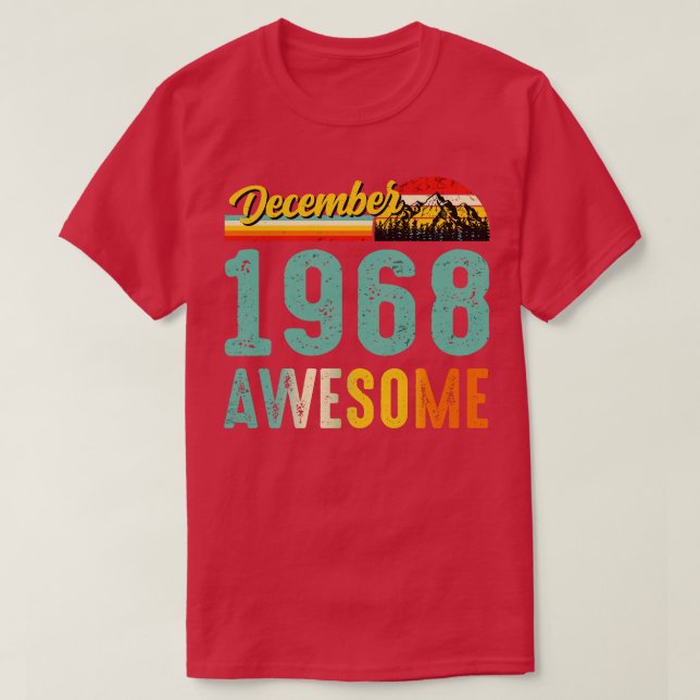 Dezember 1968 Geburtstagsgeschenk Shirt Vintag Dez (Design vorne)