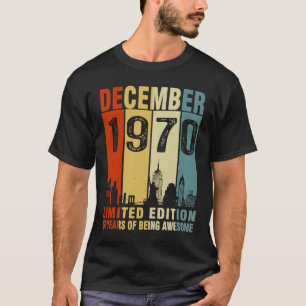 Dezember 1970 53 Jahre Phantastisch Vintag T-Shirt