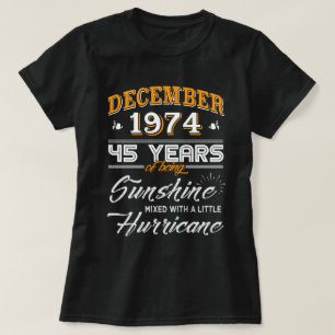 Dezember 1974 Shirt-45. Jahrestags-Geschenke T-Shirt