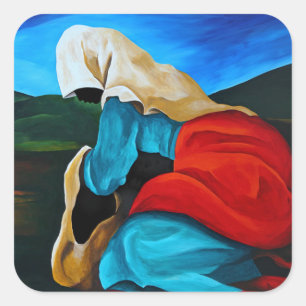 Dezember 2008 quadratischer aufkleber