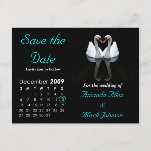 Dezember 2009 Save the Date, Hochzeitsankündigung Ankündigungspostkarte