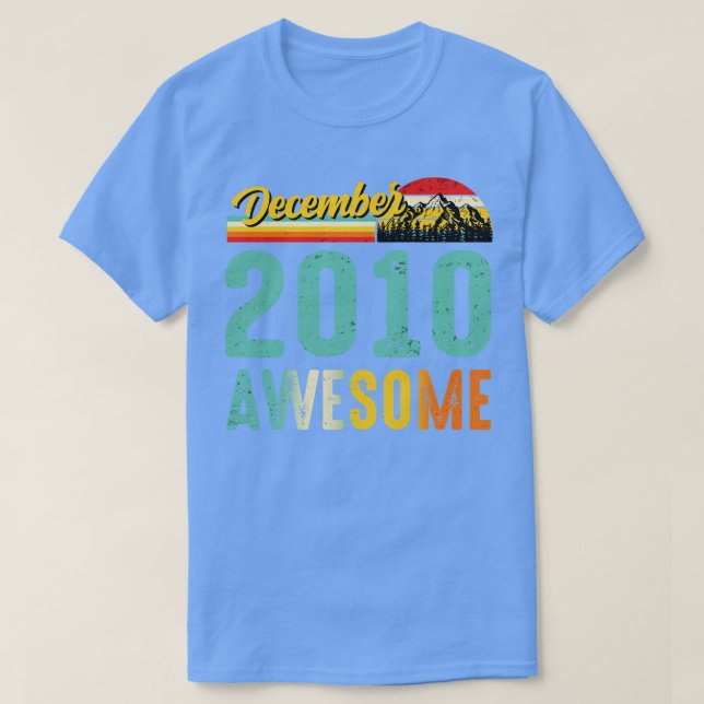 Dezember 2010 Geburtstagsgeschenk Shirt Vintag Dez (Design vorne)