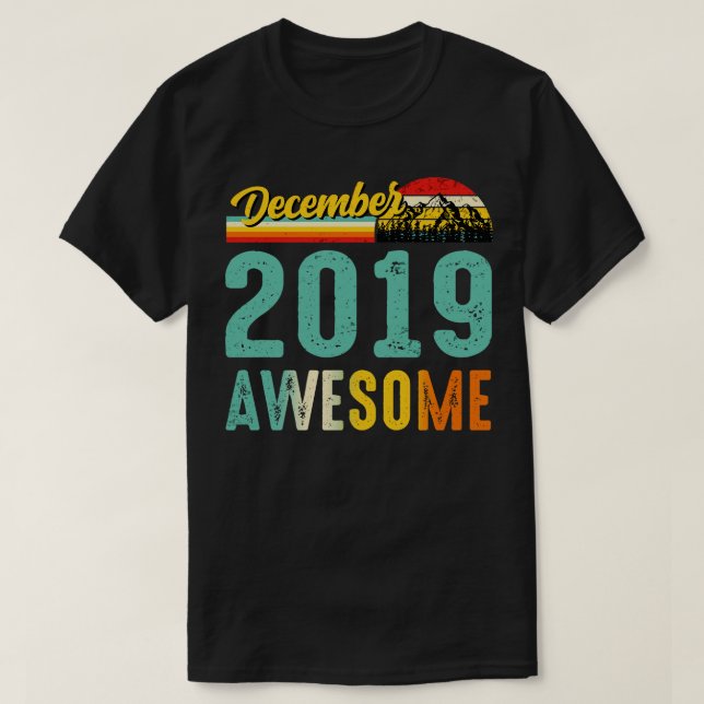 Dezember 2019 Geburtstagsgeschenk Shirt Vintag Dez (Design vorne)