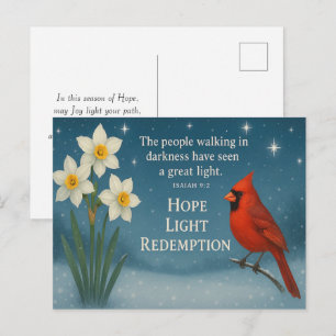Dezember Bibelvers Hoffnung Freude Liebe Erlösung Postkarte