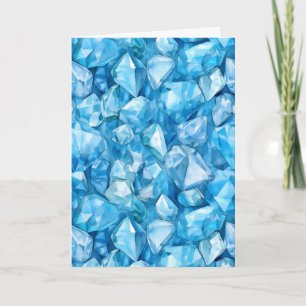 Dezember Birthstone Blue Topaz Geburtstagkarte Karte