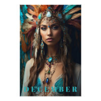 *~* DEZEMBER Boho Headdress Zircon Turquoise AP53